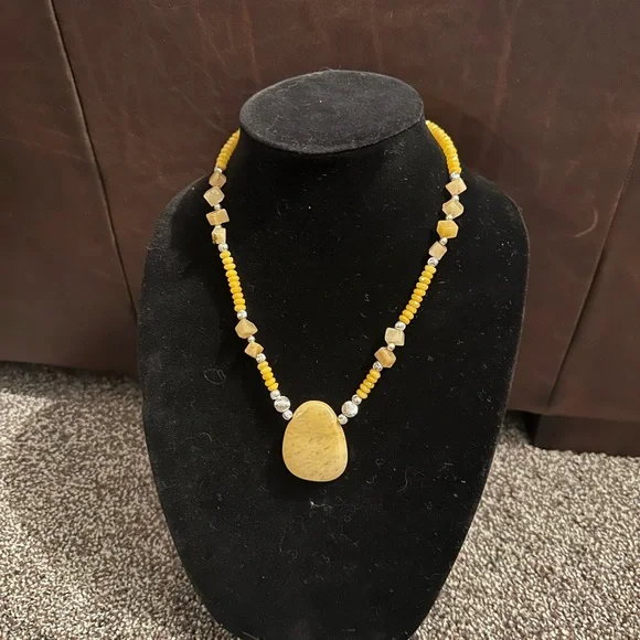Hand Crafted Citrine/Quartz/Sterling Silver Necklace “One of a Kind” - Picture 1 of 3